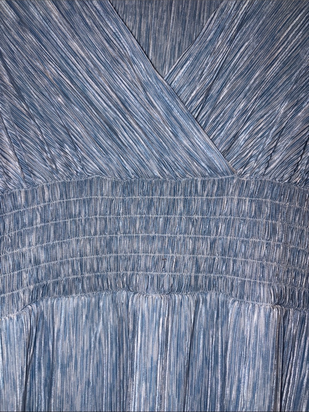 Chelsea28 Light Blue Pleated V-Neck Maxi Dress - Picture 3 of 8